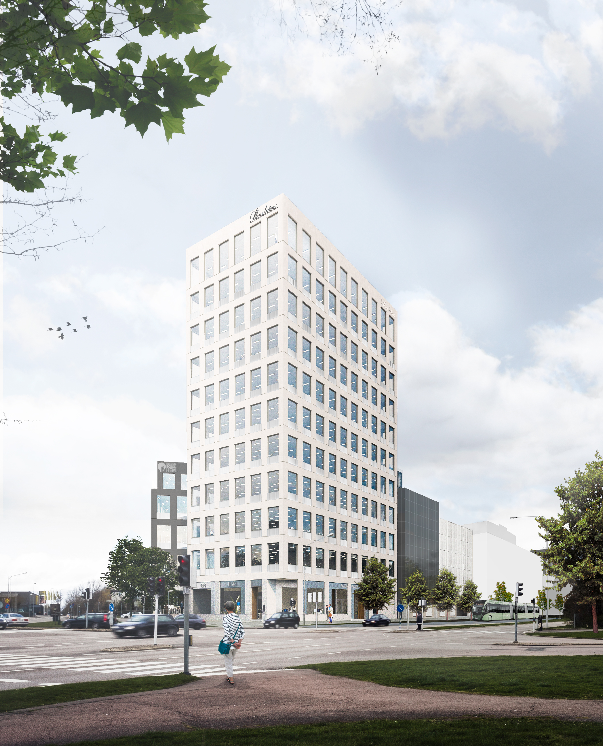 Illustration Drottningen kontor från sydväst