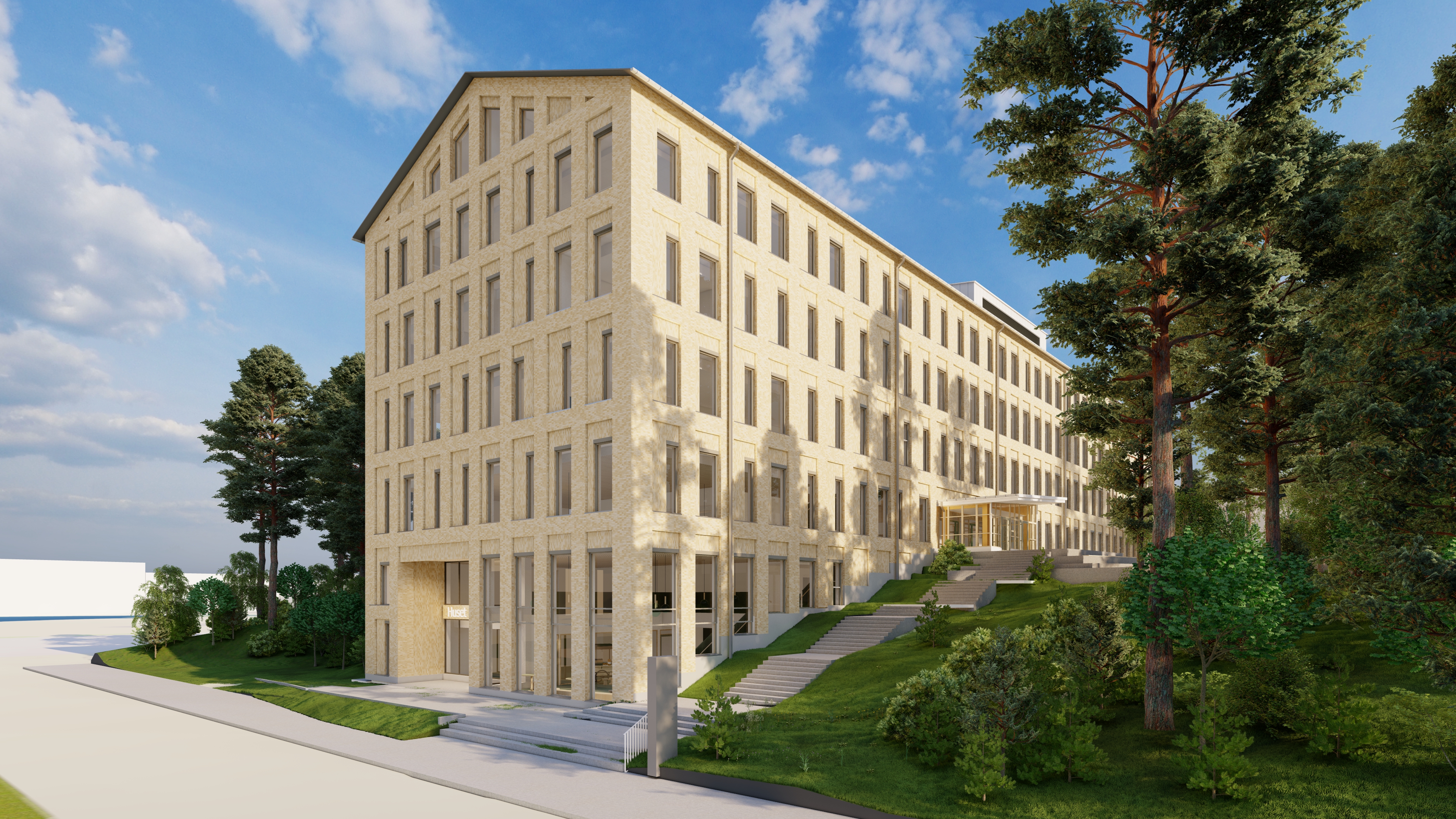 Ny byggnad Umea exterior skiss LINK Arkitektur